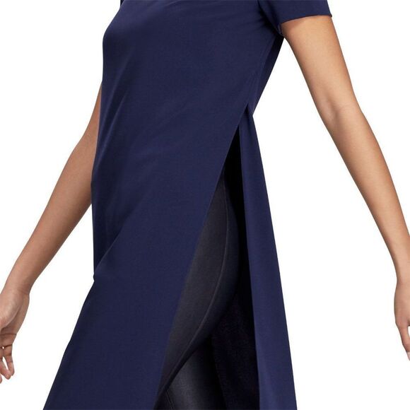 Polo Ralph Lauren Twill Short Sleeve Side Slit Tunic Top Navy Blue Size 0 - Picture 4 of 15